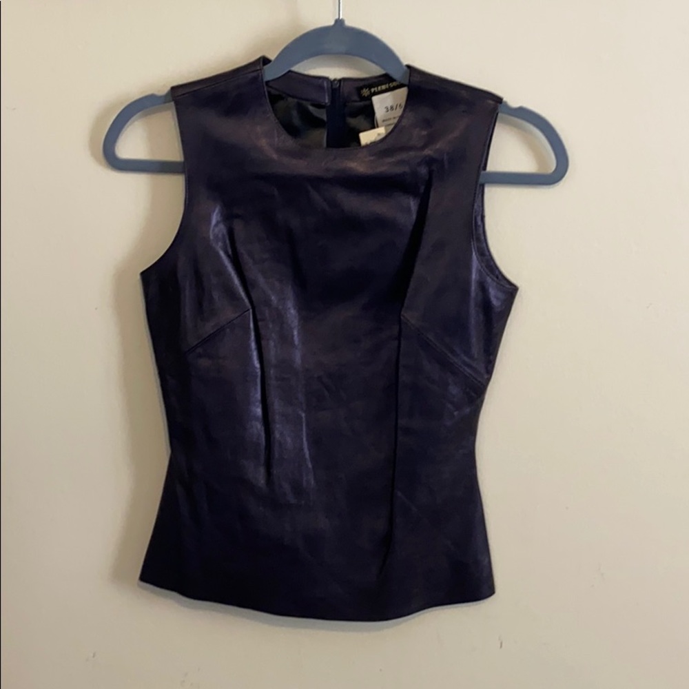 Plain Sud- purple real leather top